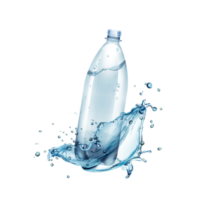 Three bottles of mineral water