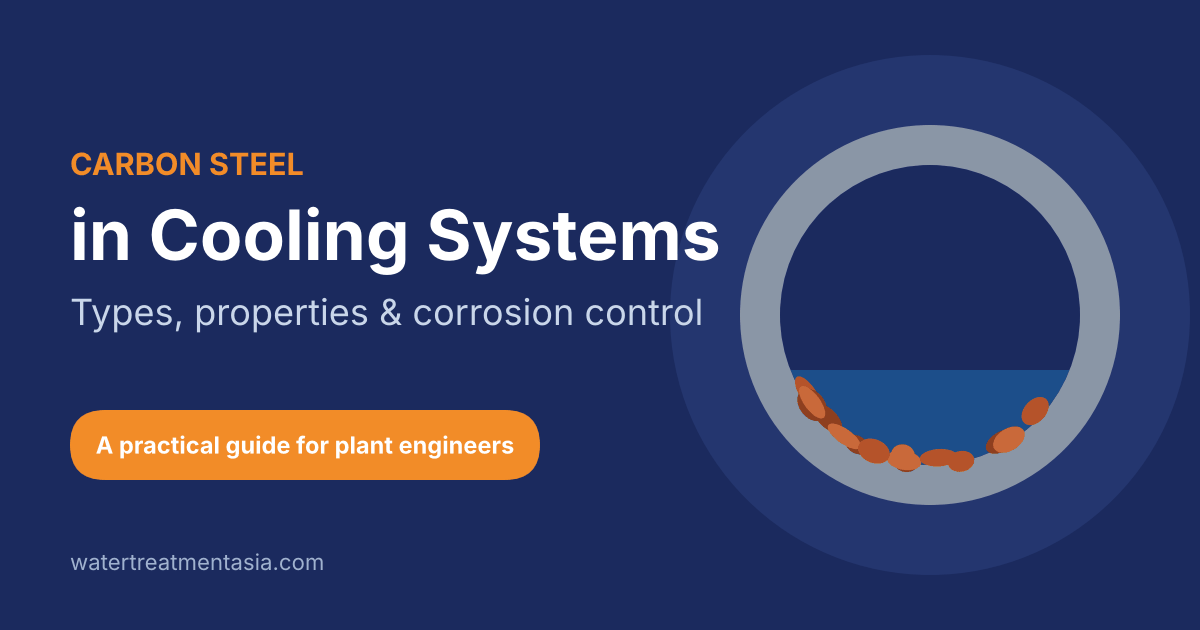 Carbon steel in cooling systems: types, properties and corrosion control