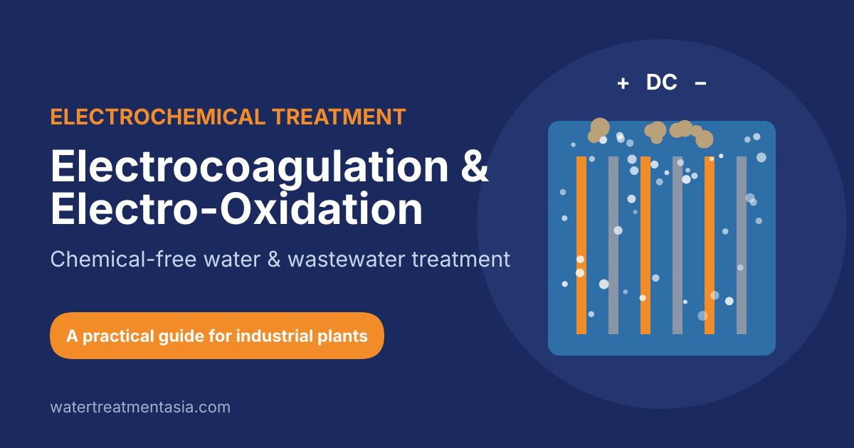 Electrocoagulation and electro-oxidation chemical-free water treatment