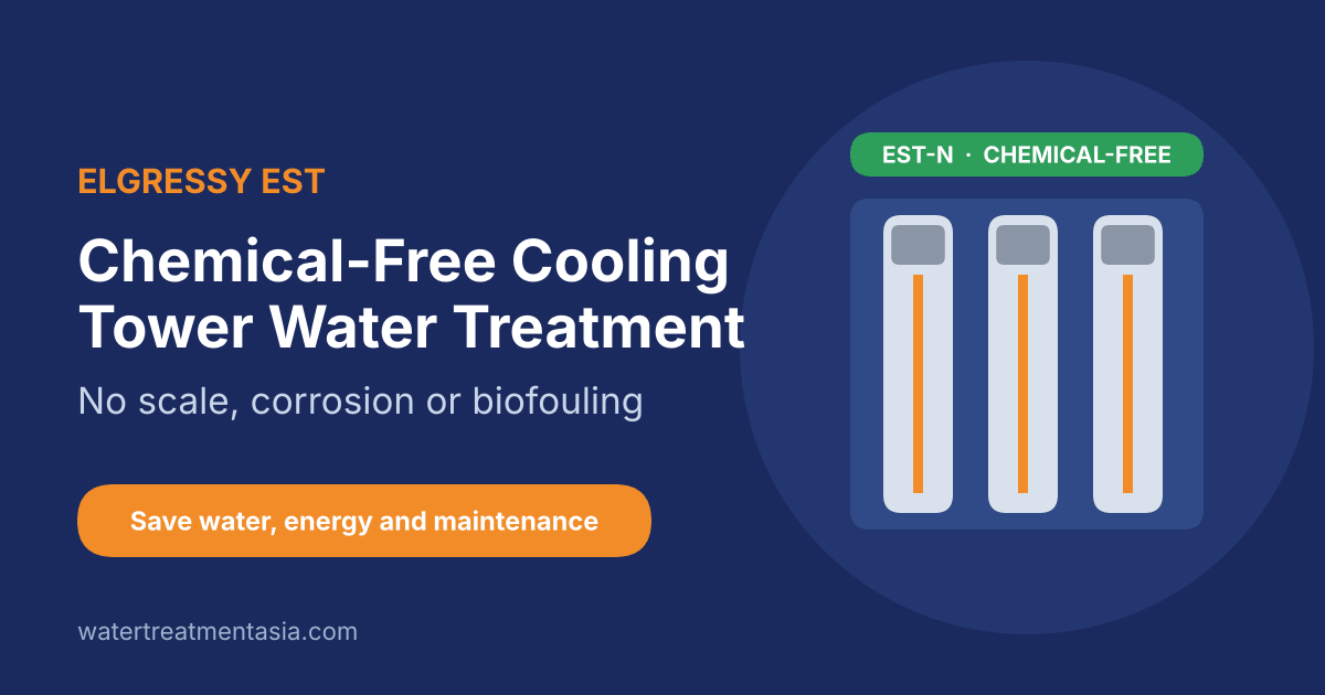 Elgressy EST chemical-free cooling tower water treatment